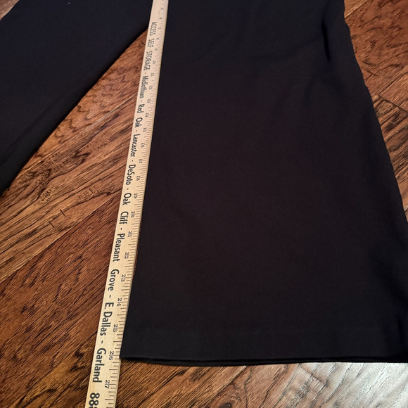 Haver + Blair Black Wide Leg Cropped Pants Pull on sz L velvet waistband career - Picture 4 of 7